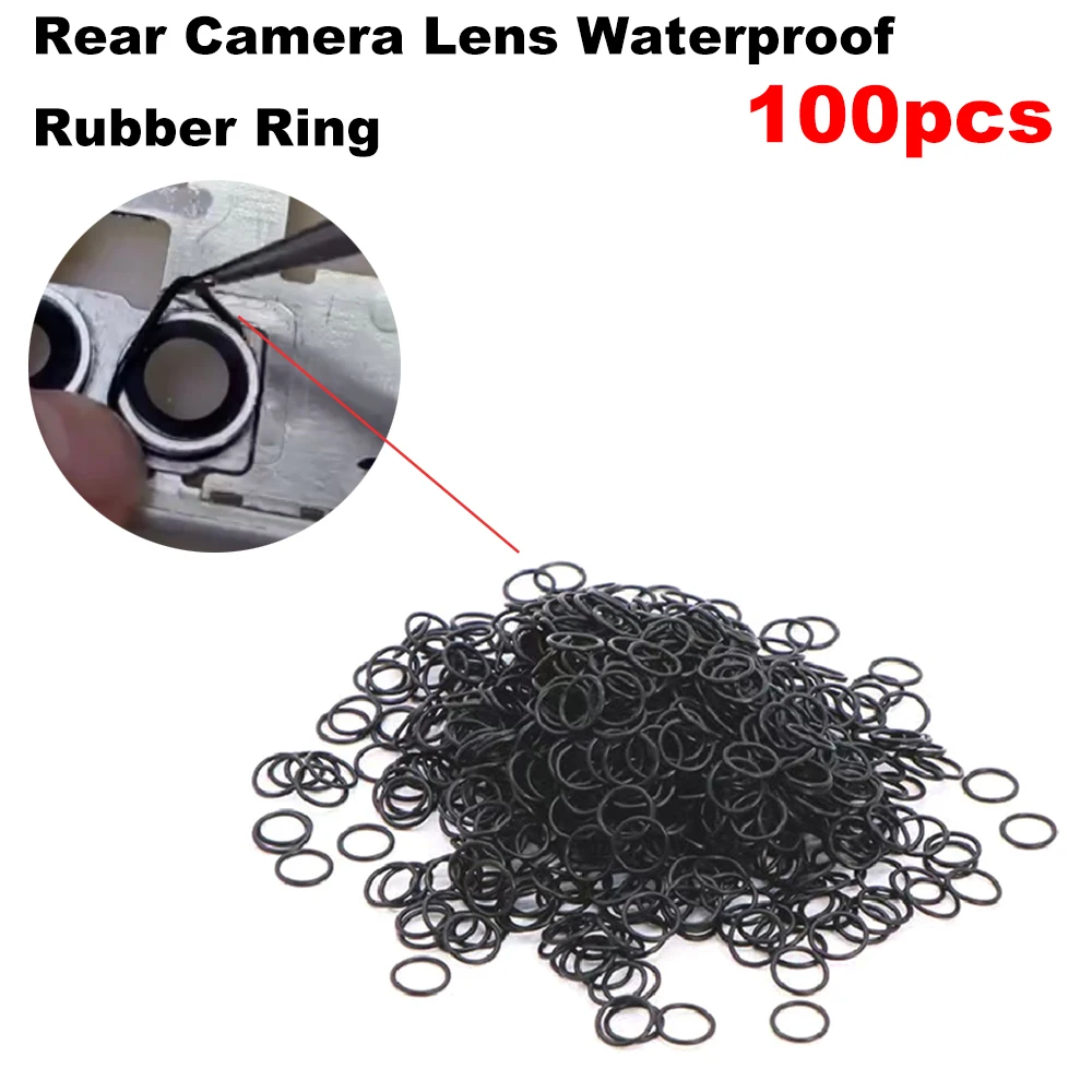 100pcs Waterproof Seal Back Rear Camera Lens Slot Rubber Ring Circle For iPhone X XR XS 11 12 13 mini 14 Pro Max Repair Parts