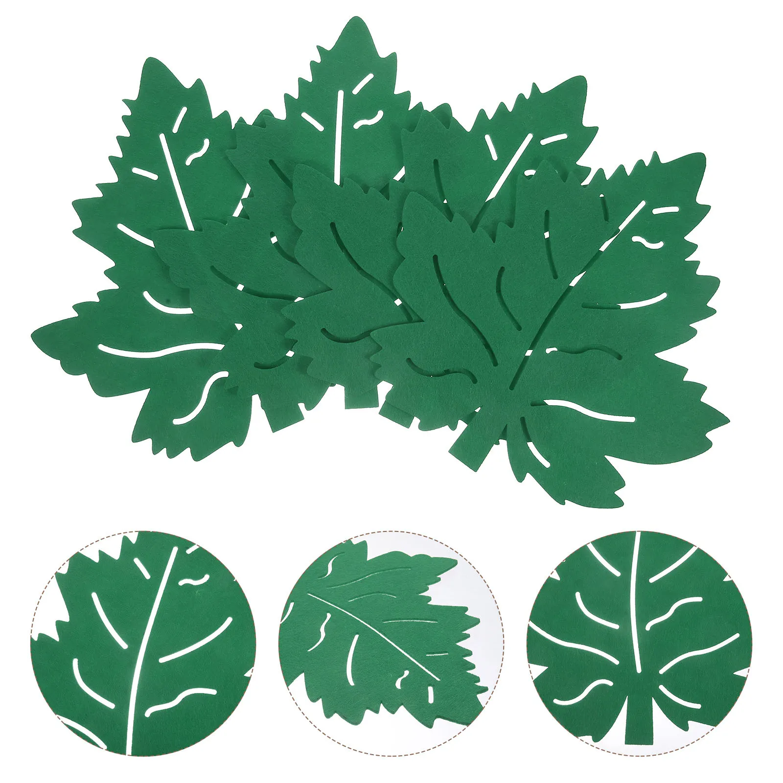 

4Pcs Leaf Placemat Easter Theme Heat-Insulated Non-Skid Table Plate Mat Kitchen Pot Holder Coasters Leaf Coasters