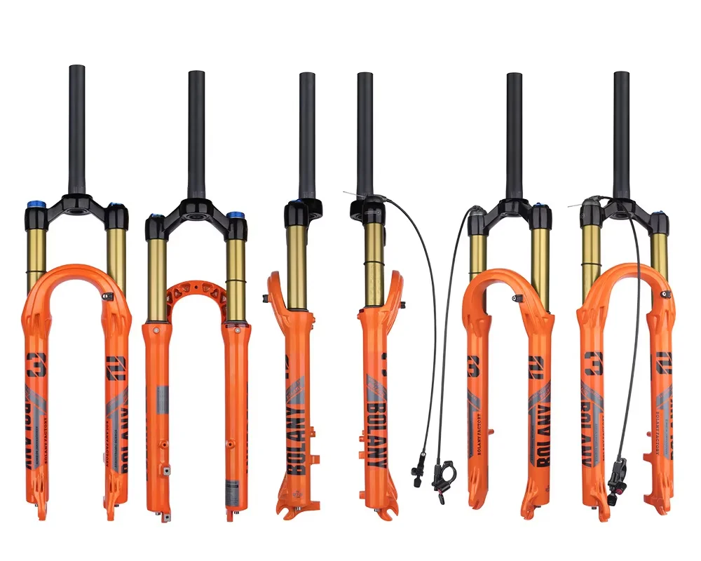 

BOLANY 27.5/29inch Bike Air Fork 120mm Magnesium Alloy Quick Release Bicycle Fork Travel Oil Air Suspension