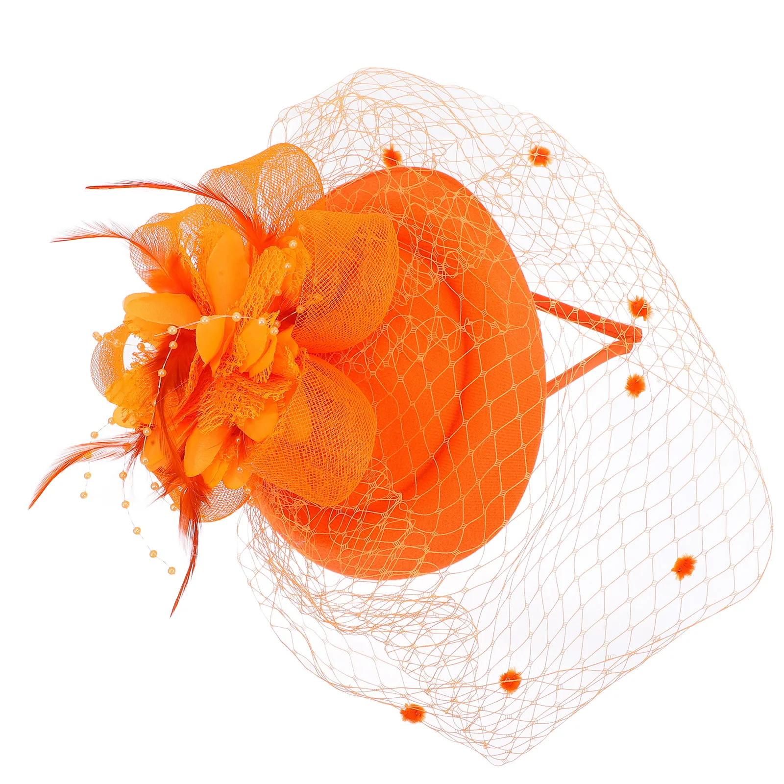 

Elegant Fascinator Hair Accessory in Classic Design Small Hat Shape Net Veil Headband for Women Bride Bridal Wear Daily Fashion
