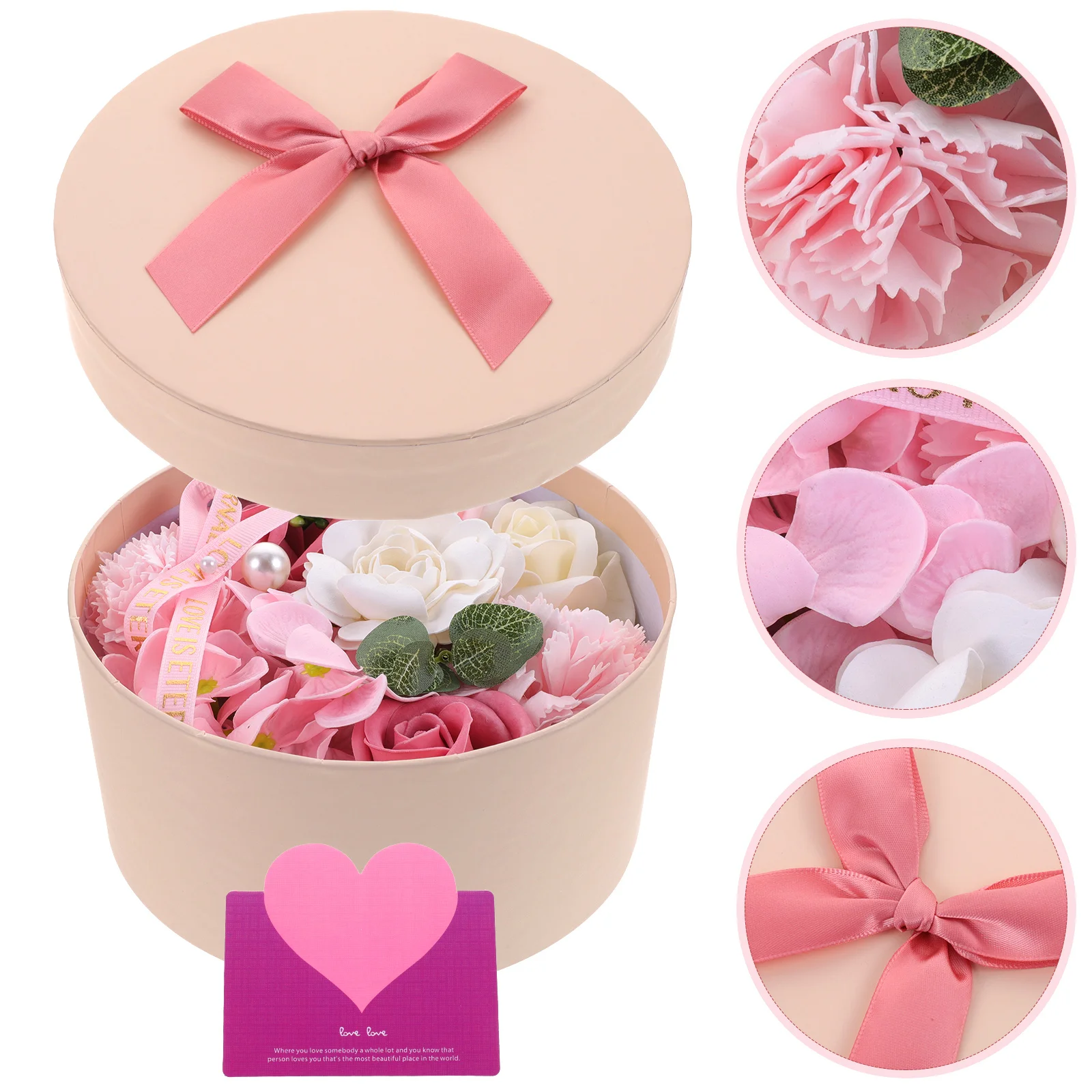 Artificial Flower Soap Box Flowers Soap Flower Bouquets Box Bouquet Scented Home Decor Gift for Girlfriend Mother