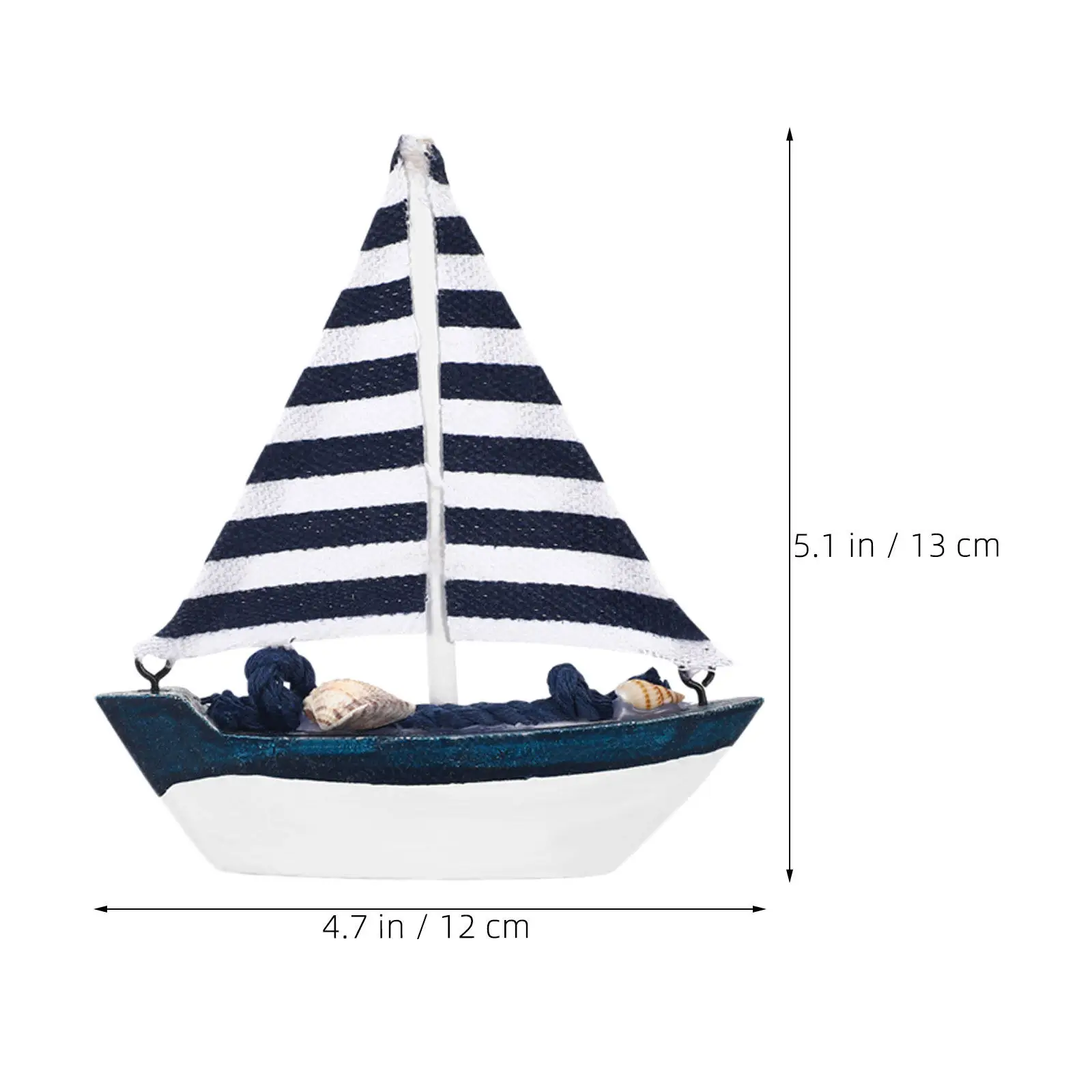 Wooden Sailboat Decor 4 Piece Nautical Table Centerpiece Mediterranean Coastal Party Home Decoration