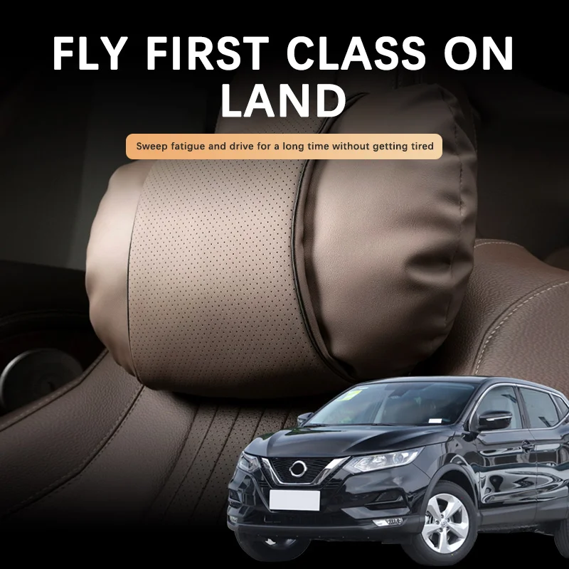 

Car Headrest Soft Leather Neck Support Car Neck Pillow Travel Rest Pillows For Nissan Qashqai