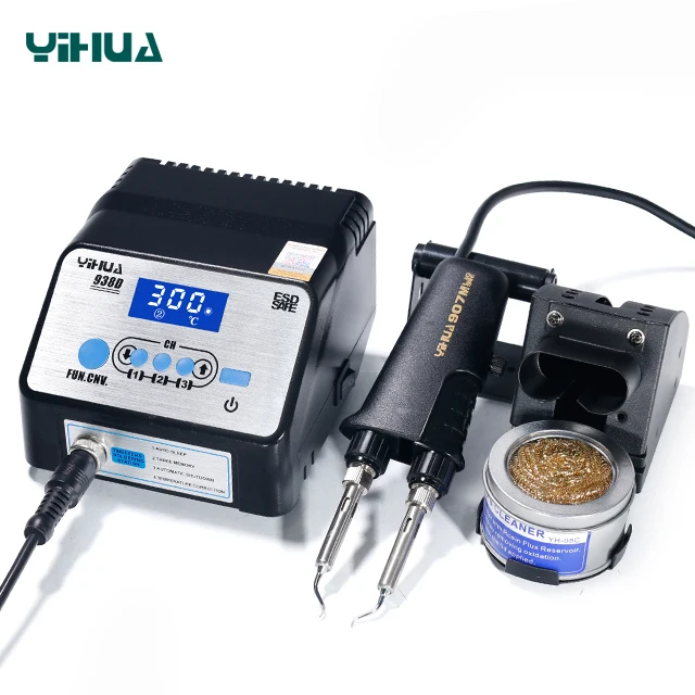 

YIHUA 938D Portable Tweezers Soldering Station 110V 220V Soldering Iron Station Chip Desoldering Kit Set SMD Welding Equipment