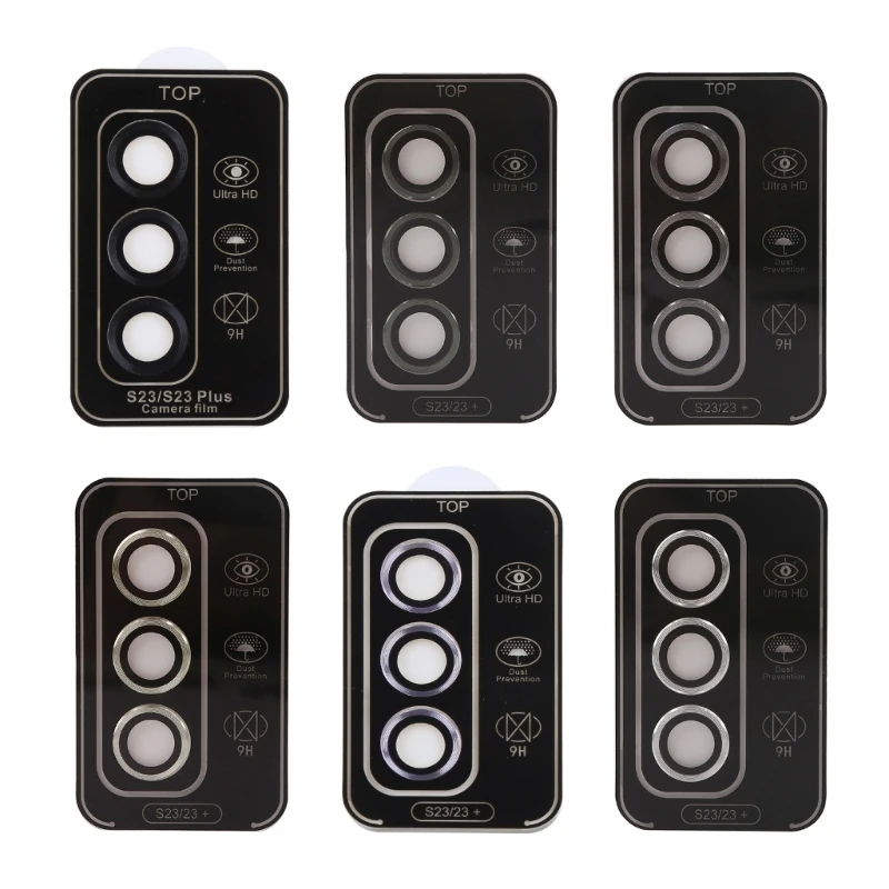 Camera Protective Cover Tempered Glass Ultra-Thin 3D Camera Lens Protector Cellphone Camera Lens Glass for SAMS23/S23+ K1KF