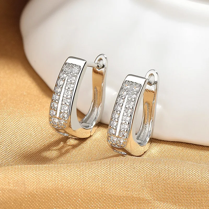 Accessories Gift 925 Sterling Silver New Zircon Earrings For Women High Quality Earring Exquisite Student Girlfriend Jewelry