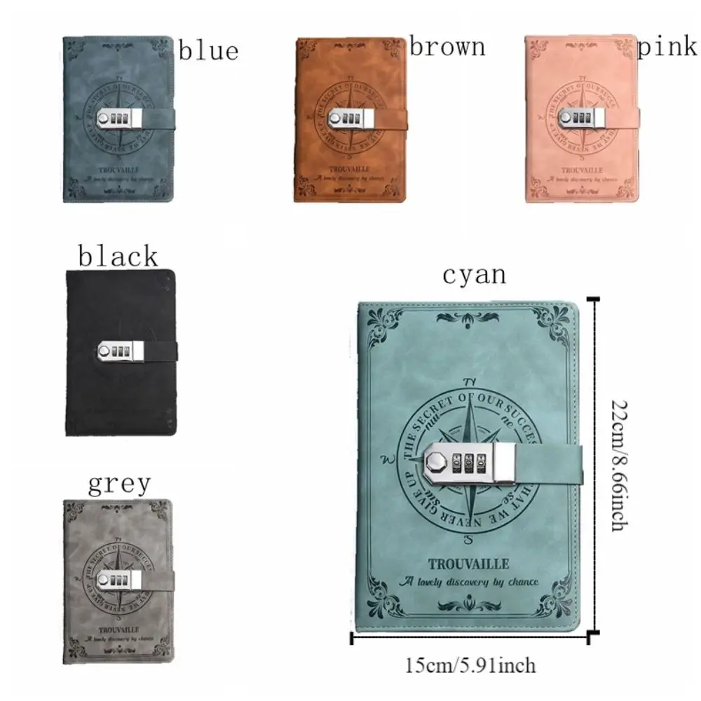 Protecting Secrets 200-Page Password Notebook Retro A5 Secure Diary Binder Smooth Writing Stain Resistant Hand Ledger Office