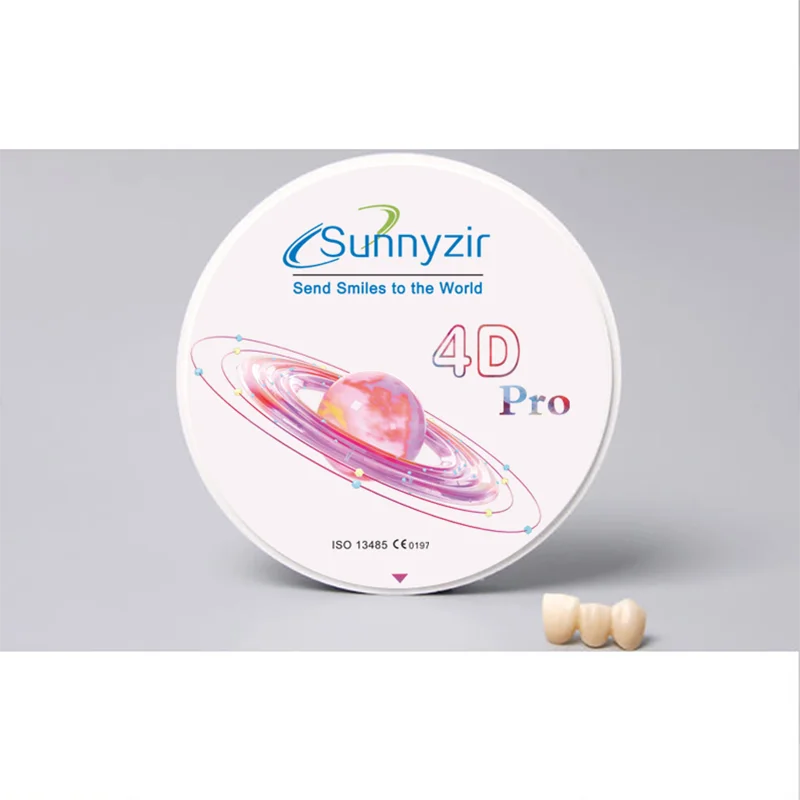 Sunnyzir 4D PRO 98 ملم متعدد الطبقات زركونيا 14-25 ملم مادة مختبر الأسنان فيتا 16 لونًا لـ CAD/CAM (D2-D4) #5