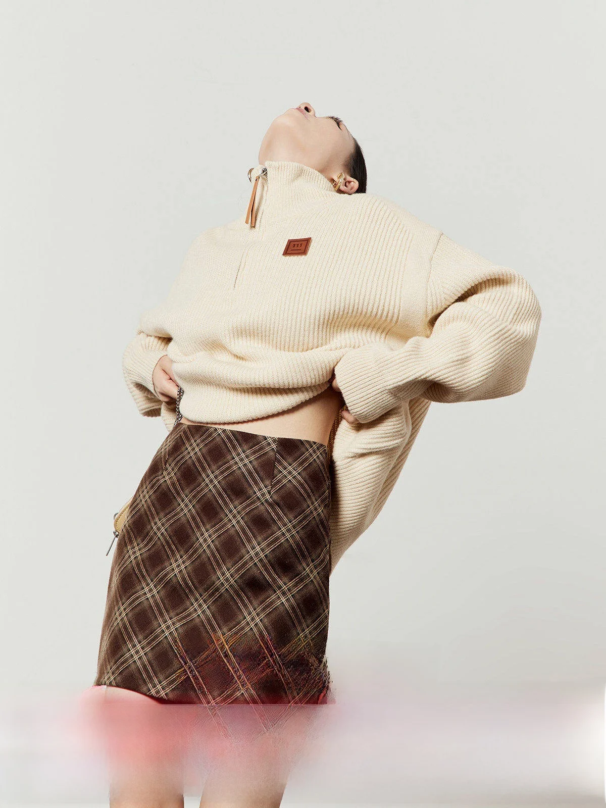 

Yellow Knitted Loose Women's Sweater f Zipper Casual Sle Autumn Winter New Arrival Comfortable Warm Faionable Top