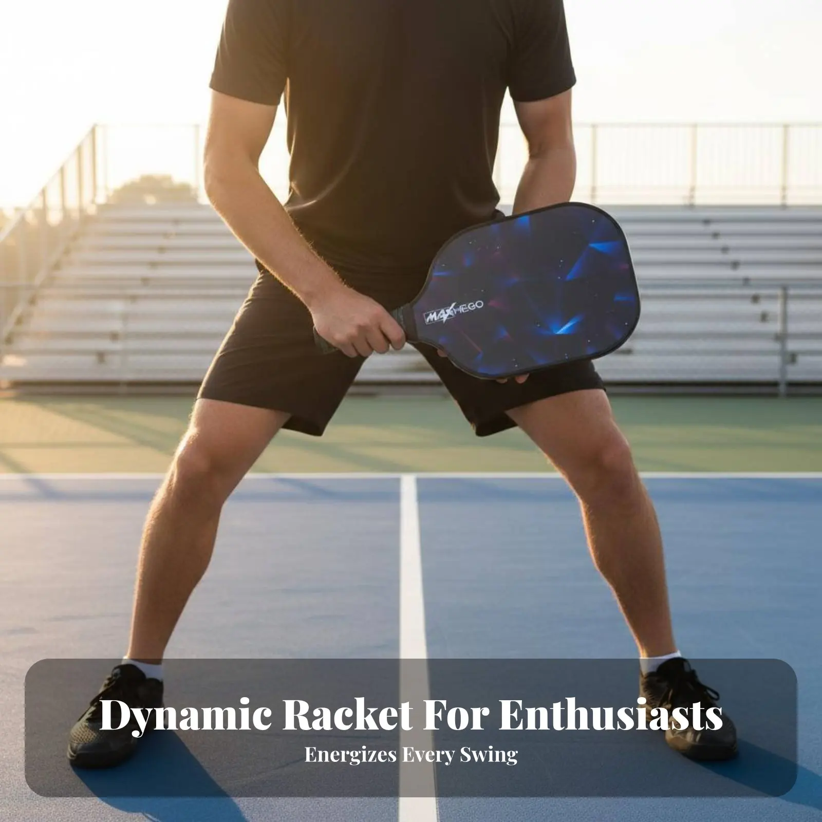 

Pickleball Paddle Lightweight Design Fiberglass Pickleball Racket Sports Equipment Sturdy Perimeter Protector Sweat Absorbent