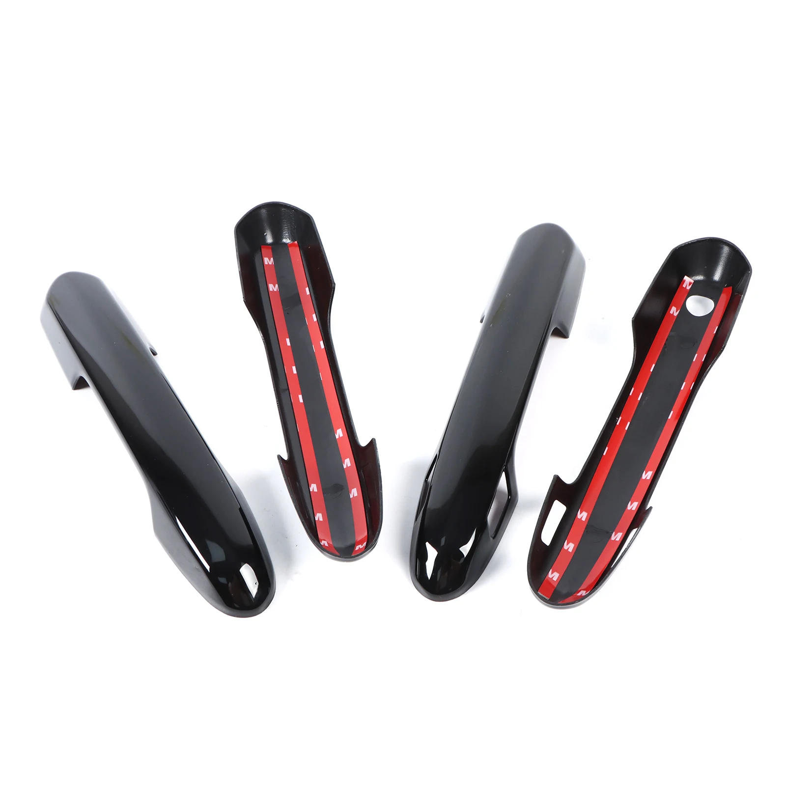 4Pcs/Set Black Plastic Front Car Door Handles Cover Trim For Toyota RAV4 2019-24 Car Interior Accessories Replacement Parts