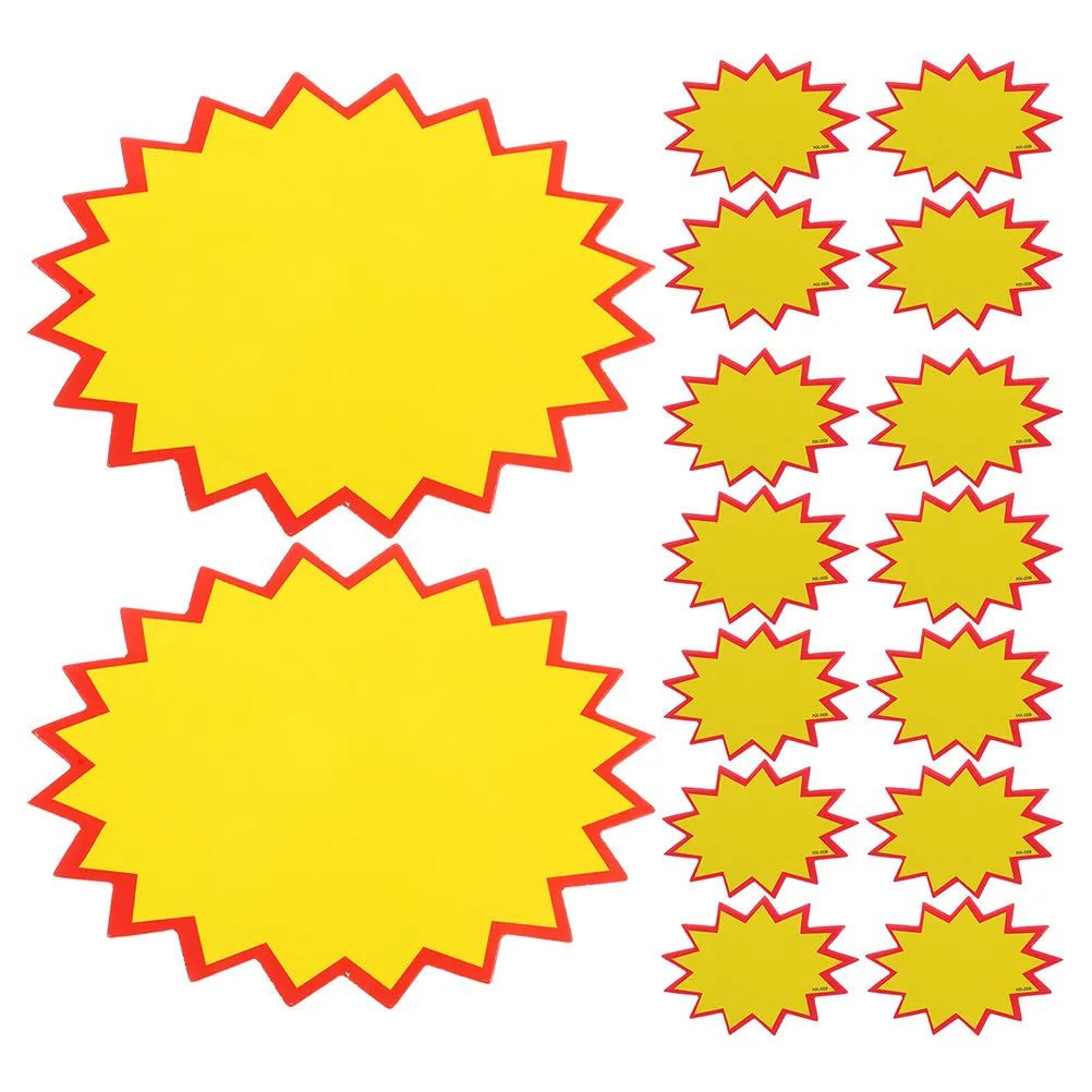 

300Pcs Erasable Star Shape Price Tags Bright Blank Retail Price Signs Yard Sale Garage Sale Labels Sign