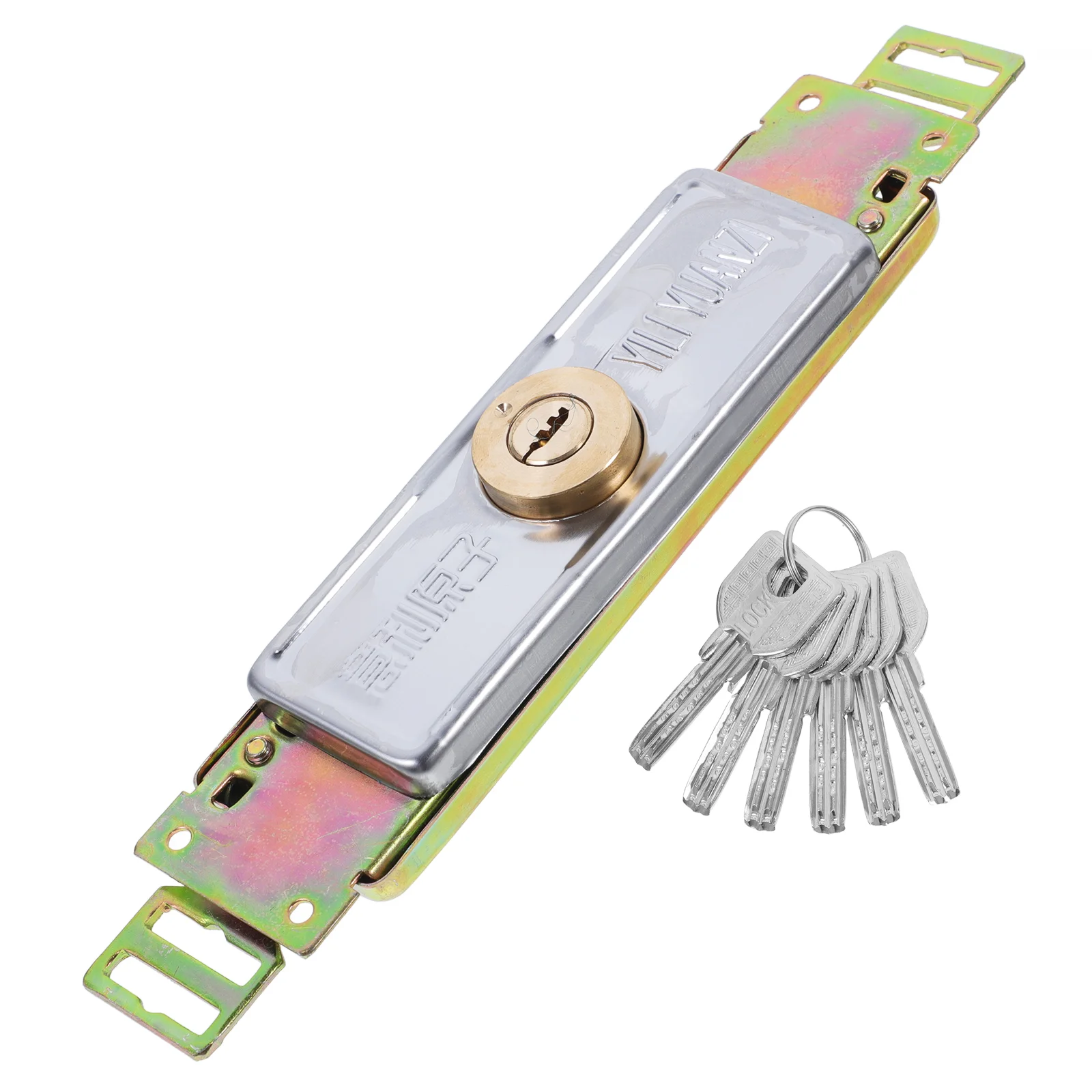 Roller Door Lock Garage Replacement Rolling Shutter Gate with Key Metal Vertical Latch Home Keyway