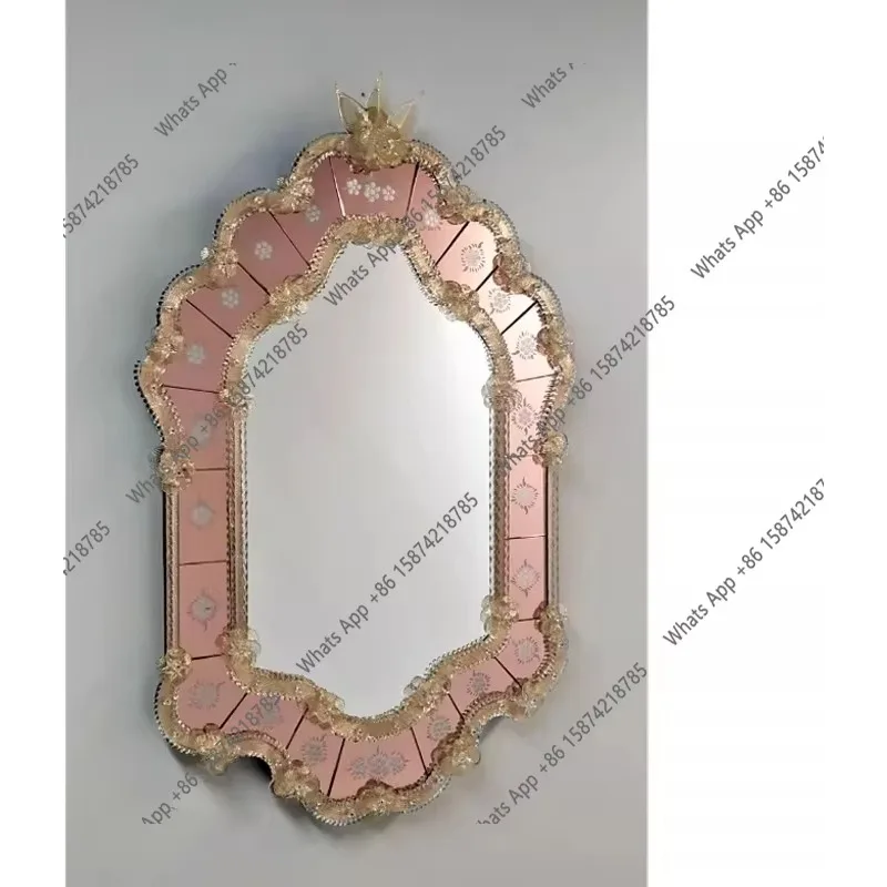 X2 Mirror Wall-mounted Makeup Desktop Retro Medieval Full-length Mirror Decorative Porch Dressing Mirror