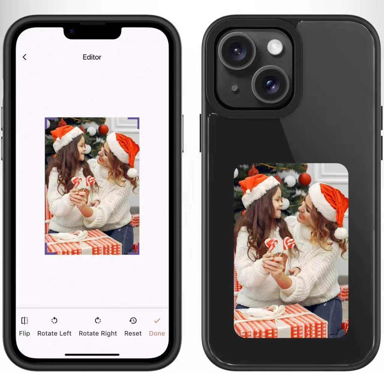 

Upgraded Smart Ink Phone Case, NFC Digital Photo Case, DIY Photo Transfer Function, Black