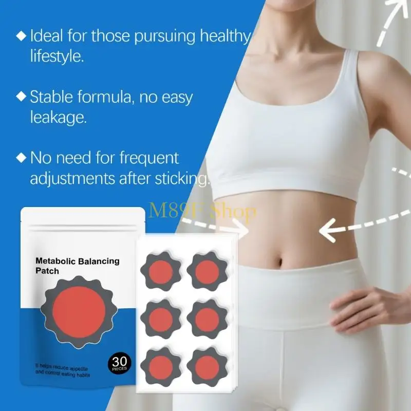 M89F 30Pcs Body Shaping Patches Easy To Apply Weight Loss Plasters For Targeted Areas With Natural Extracts Slimming Patches