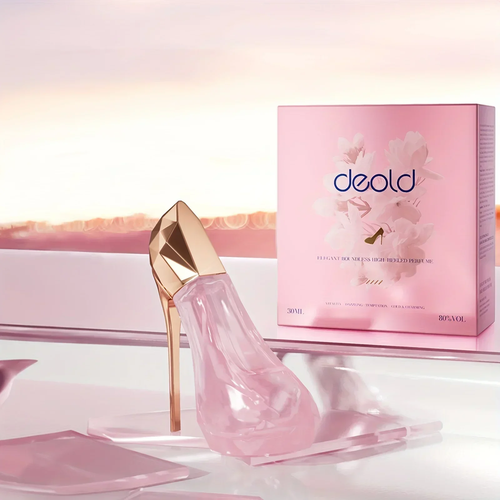 

High Heel Styling Perfume Eau De Parfum Spray Pink Natural Fragrance Parfum Lasting and Charming Personal Perfume for Women