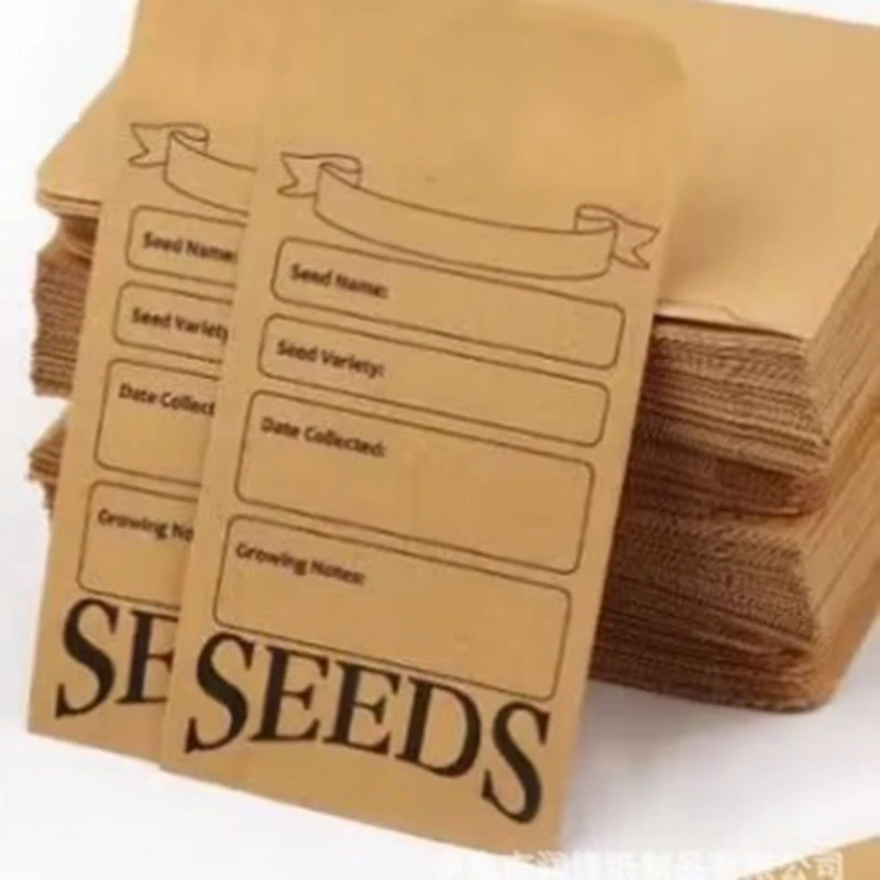 100Pcs Paper Seed Envelopes 3x4.7Inch Seed Coin Envelopes Bags for Seed Sample Travel Collection Snacks Storage