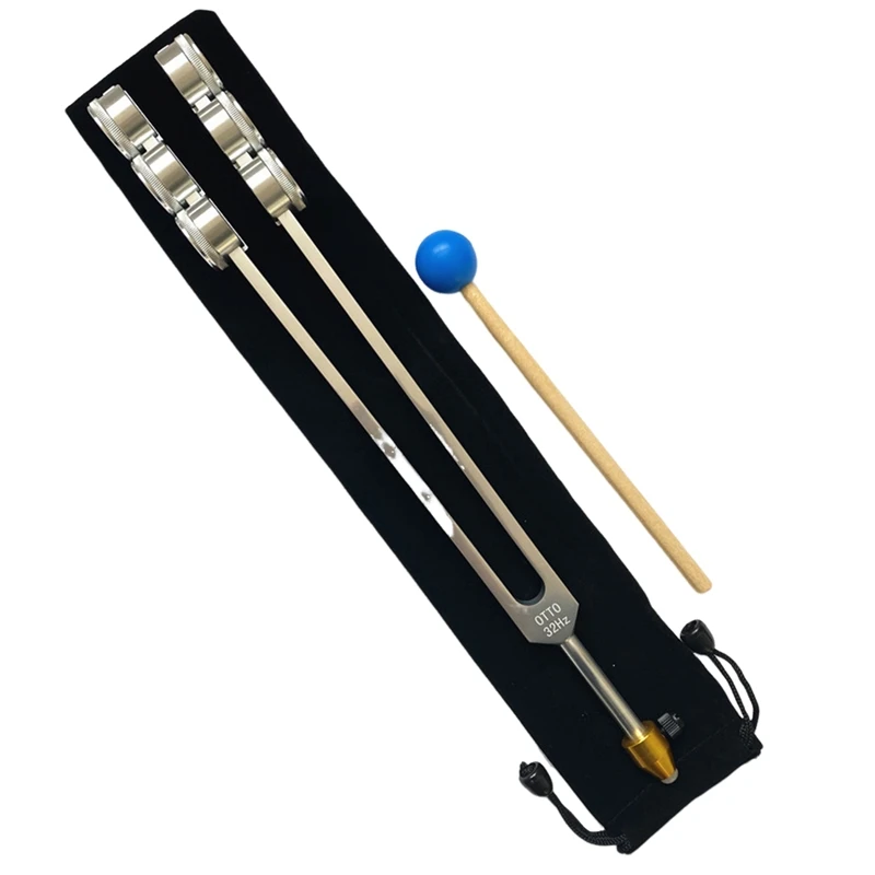 ABYC 64HZ Aluminum Tuning Fork Tool with Hammer Healing Sound Vibration Diagnostic Therapy Health Care Tool