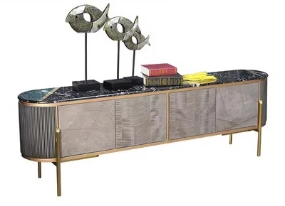 

Coffee table TV cabinet combination simple modern light luxury living room floor household marble video cabinet