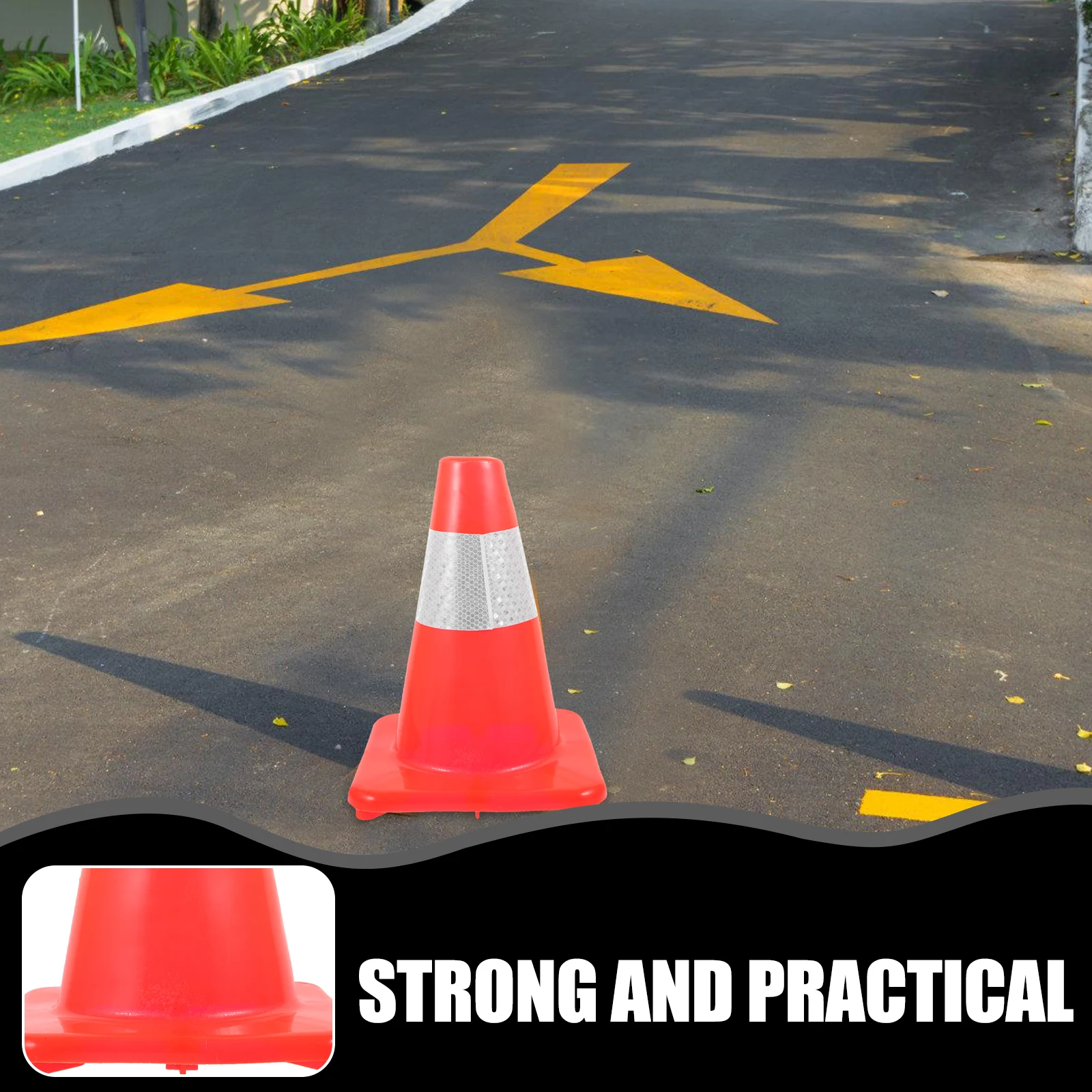 

Outdoor Traffic Cone Driveway Parking Lot Reflective Safety Cones Construction Decorations Plastic Road Cones Large