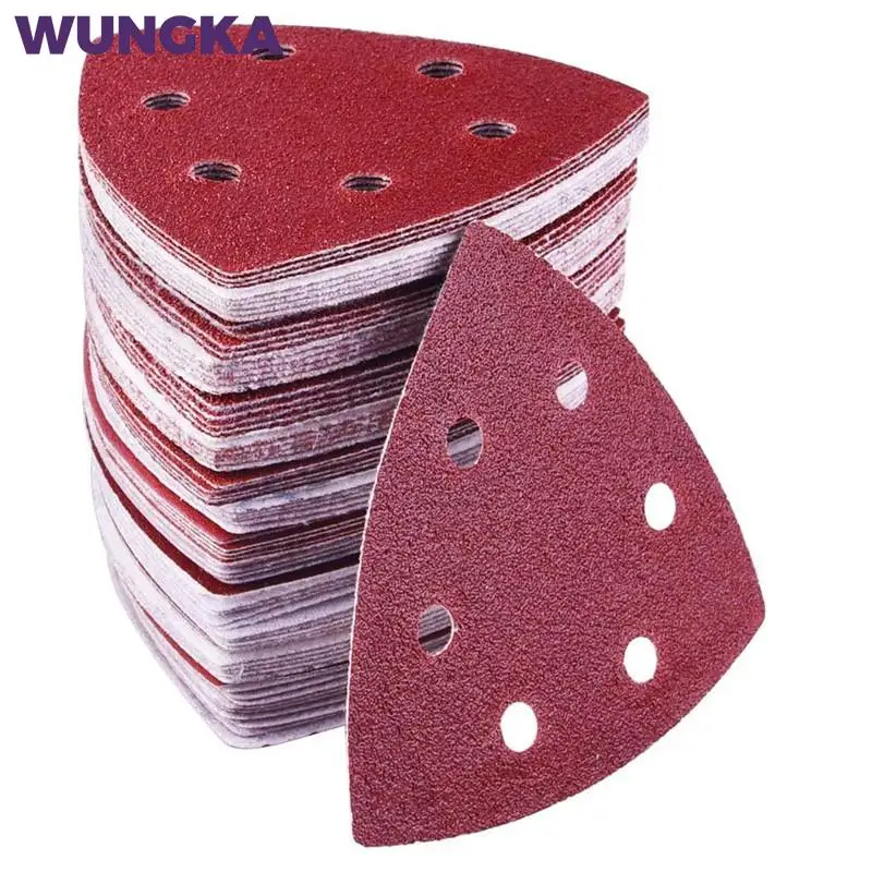 80PCS/40PCS Triangular Sanding Disc 90mm Delta Sander Hook & Loop Sandpaper Abrasive Tools for Grit 40-2000