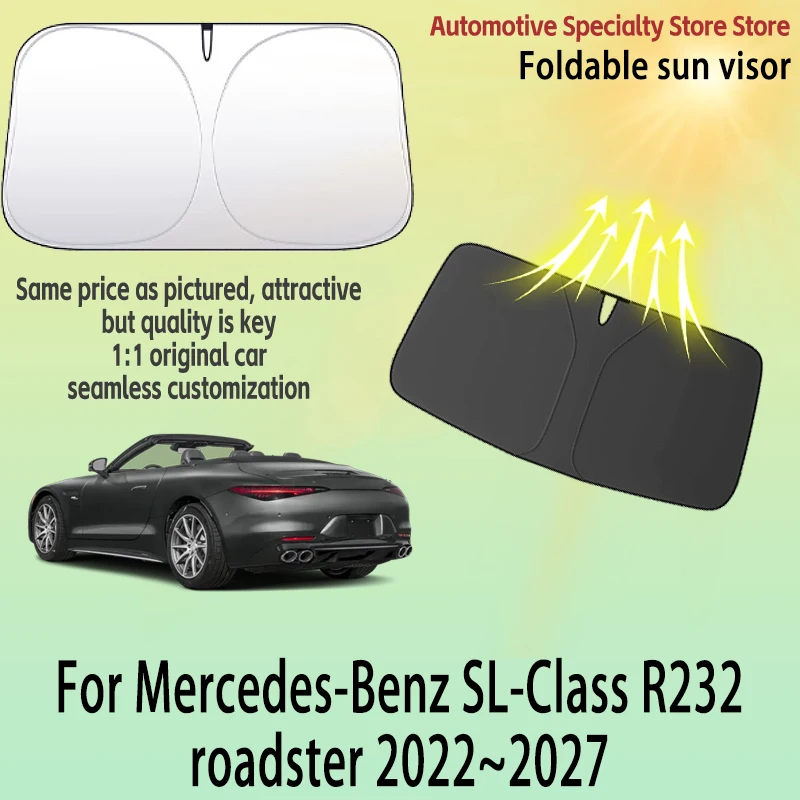 

For Mercedes-Benz SL roadster 2022~2027 26 R232 Front Windshield Sunshade Privacy curtain Car Sun Visor High quality Accessories