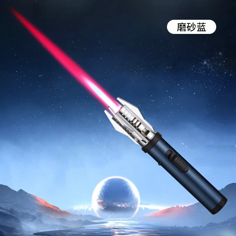 lightsaber cigarette lighter 2026 New Scepter Planet Lightsaber Spray Gun Straight At Windproof  Inflatable Cigar Lighter Outdoor Barbecue Igniter Wholesale