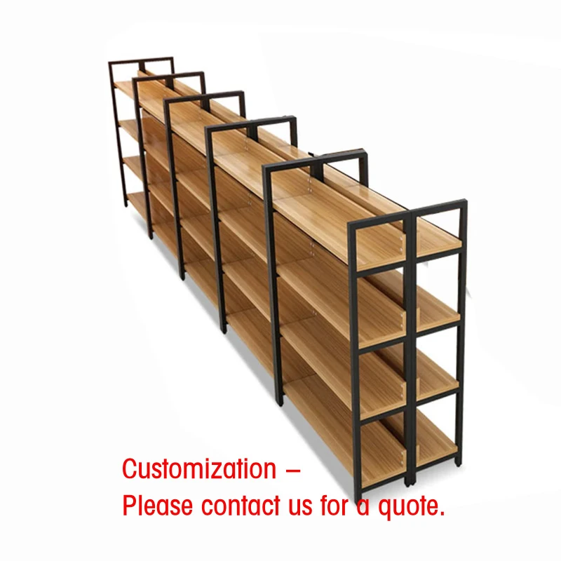 custom.Miniso Clothing Gondola Shelves MDF Display Rack