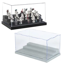 3-Level Acrylic Display Case,Dustproof Showcase for Collection Bricks Blocks Toy Model Minifigures Building Action Figures Block