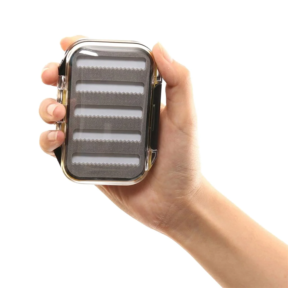 

Fly Box Waterproof Double Side Mini Pocket Size Durable Hard Plastic Silicone Seal For Fishing Lures Storage Fishing Gear