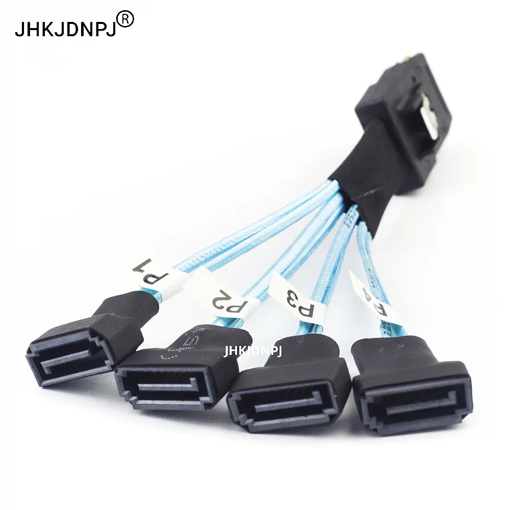 Mini SAS SFF-8087 Host 1 to 4 X SATA 3.0 Female Connector Hard Disk Drive Data Extension Cable 0.5M 1M