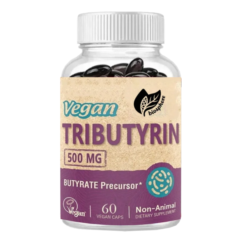 

Vegan Tributylin Supplement - Butyrate Precursor, Gut Barrier Support, 60 Vegetarian Capsules
