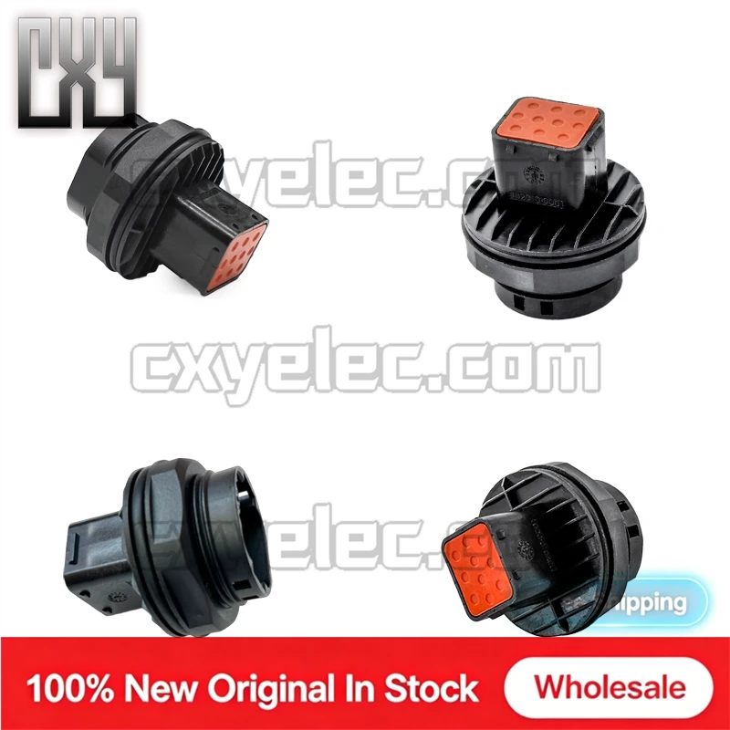 132010-000 10Pin Panel Mount Female Connector Housing Only 2x5 IP67 Waterproof Black Flange For Car Cab Truck Engineering