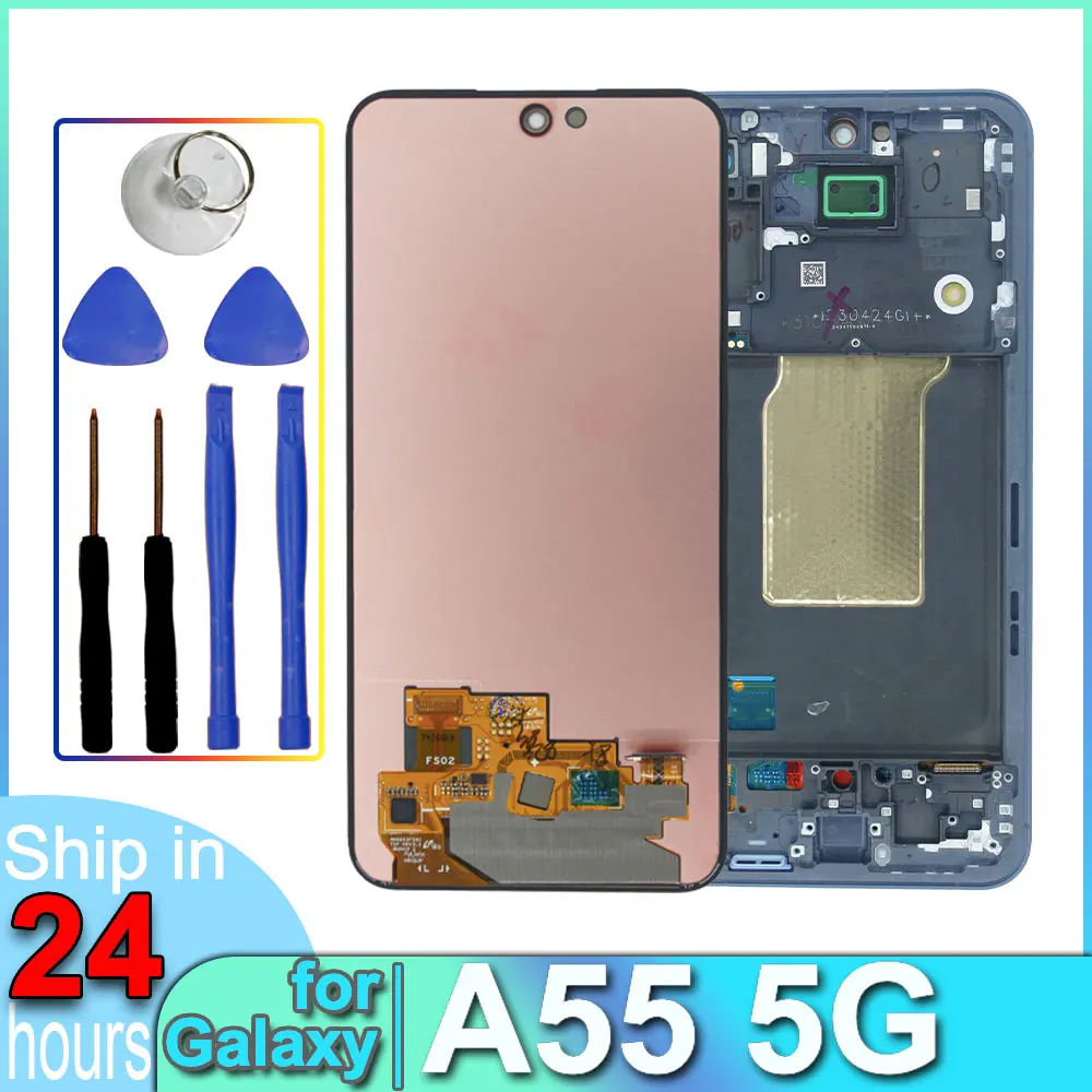 Écran LCD 6,6 pouces pour Samsung Galaxy A55 5G, écran tactile LCD pour Samsung A55 5G A556U A556E A556B, écran LCD de téléphone