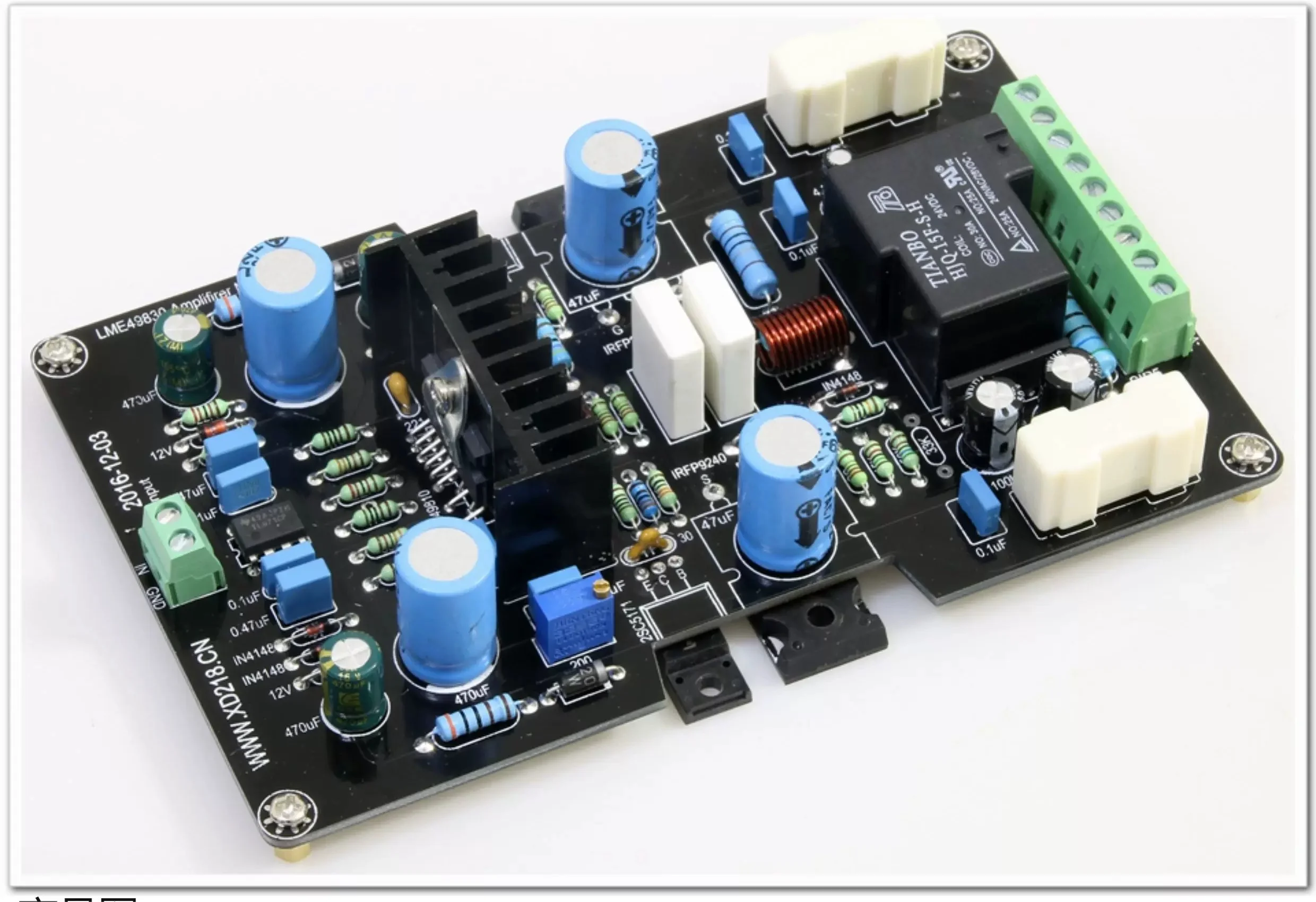 LME49830_IRFP240_IRFP9240 100W Mono DC Servo FET Power Amplifier Board
