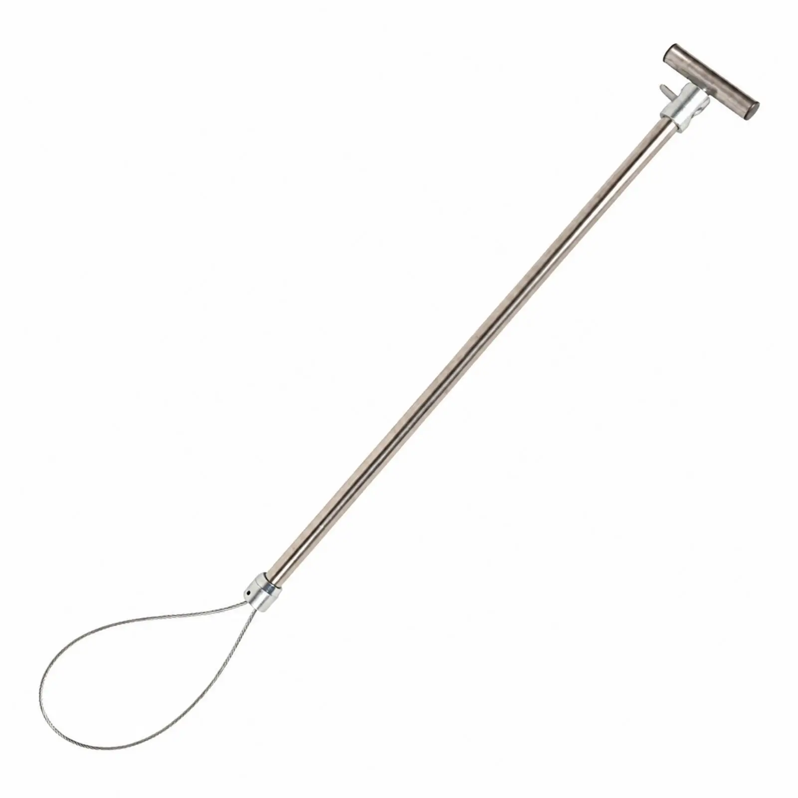 Stainless Steel Pig Catcher Snare Rod with Locking Loop for Veterinary Farm Use