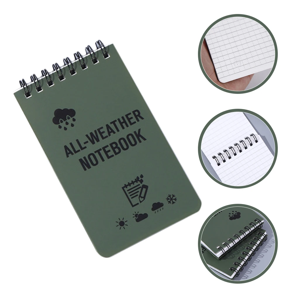 

10pcs Portable Pocket Notebook Waterproof Mini Spiral Notepad Refillable All Weather Thickened Work for Classroom