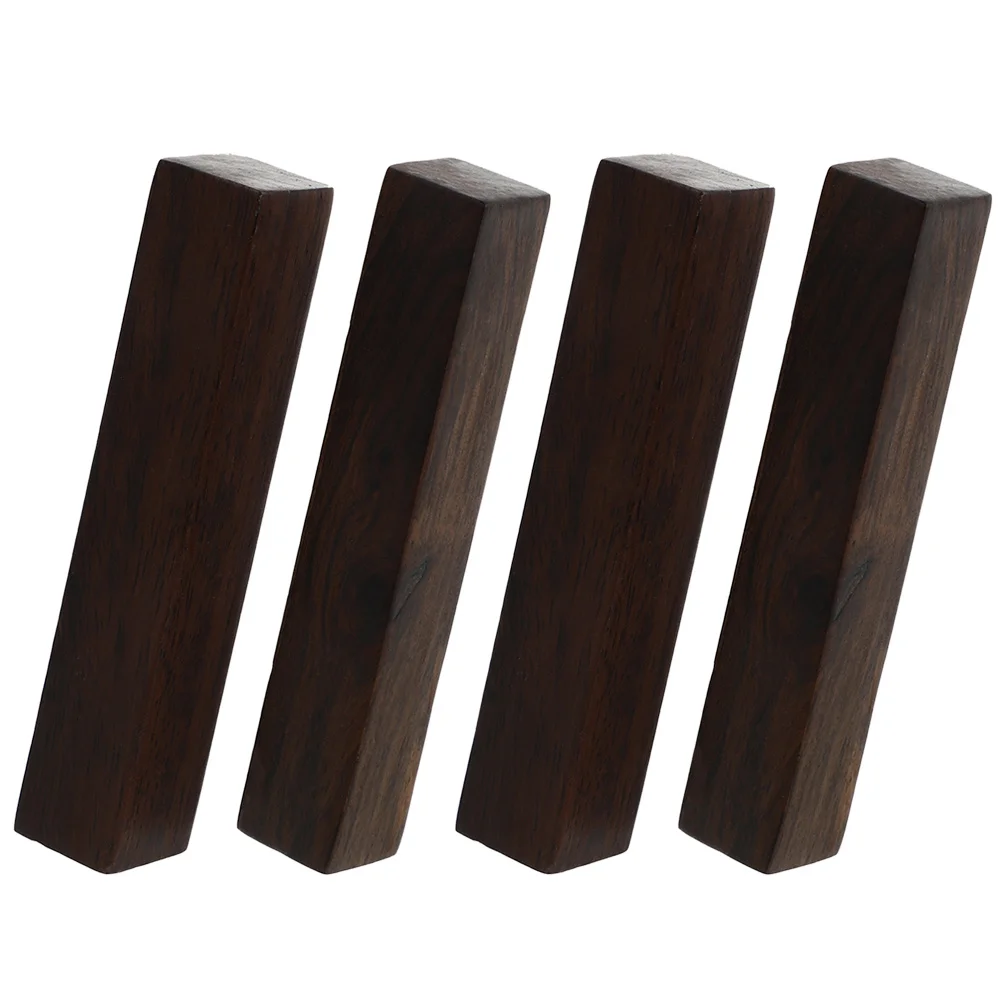 

4Pcs Chinese Calligraphy Paperweight Wooden Desktop Ornament for Study Room Office Decoration Writing Practice Tool Wood Craft