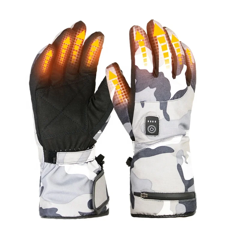

Winter Windproof Rechargeable Battery Heating Gloves Motorcycle Camo Hunting Skiing Fishing Gloves Heated