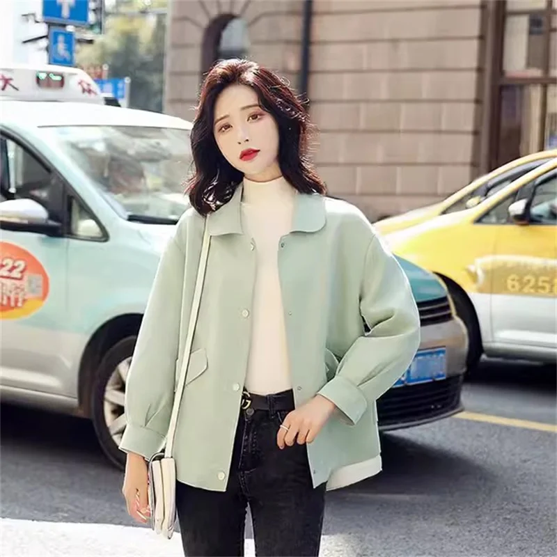 Windbreaker Coat Women's 2024 Autumn/Winter New Korean Edition Loose and Versatile Western Fashion Casual Short Coat Trend WLF