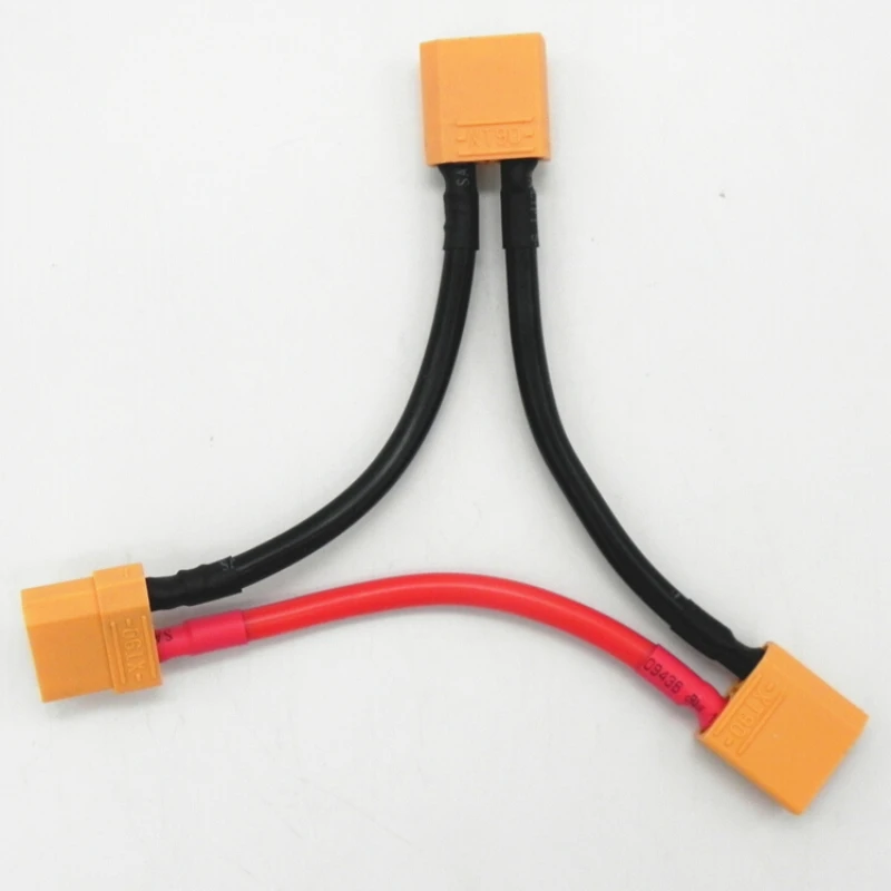 XT60 XT90 Connector 1 Male To 2 Female Serial Charger Cable Connection 10AWG 12AWG 10CM Rc Spare Parts Part Accessories