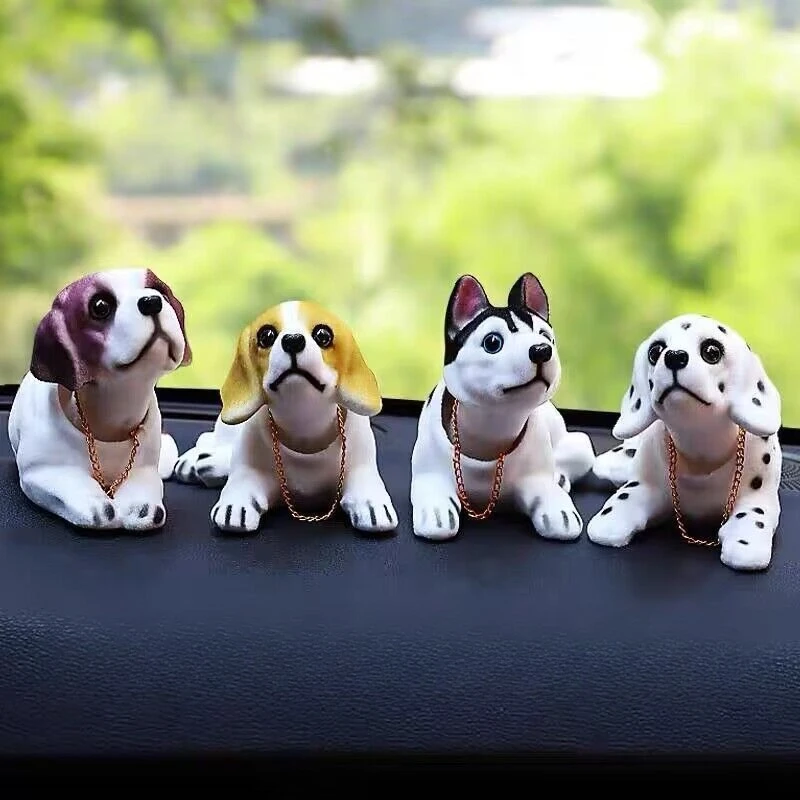 

1 Pc Car Decoration Cute Shaking Head Dog Real Dog Cartoon Doll Cute Pet High-end Car Interior Accessories
