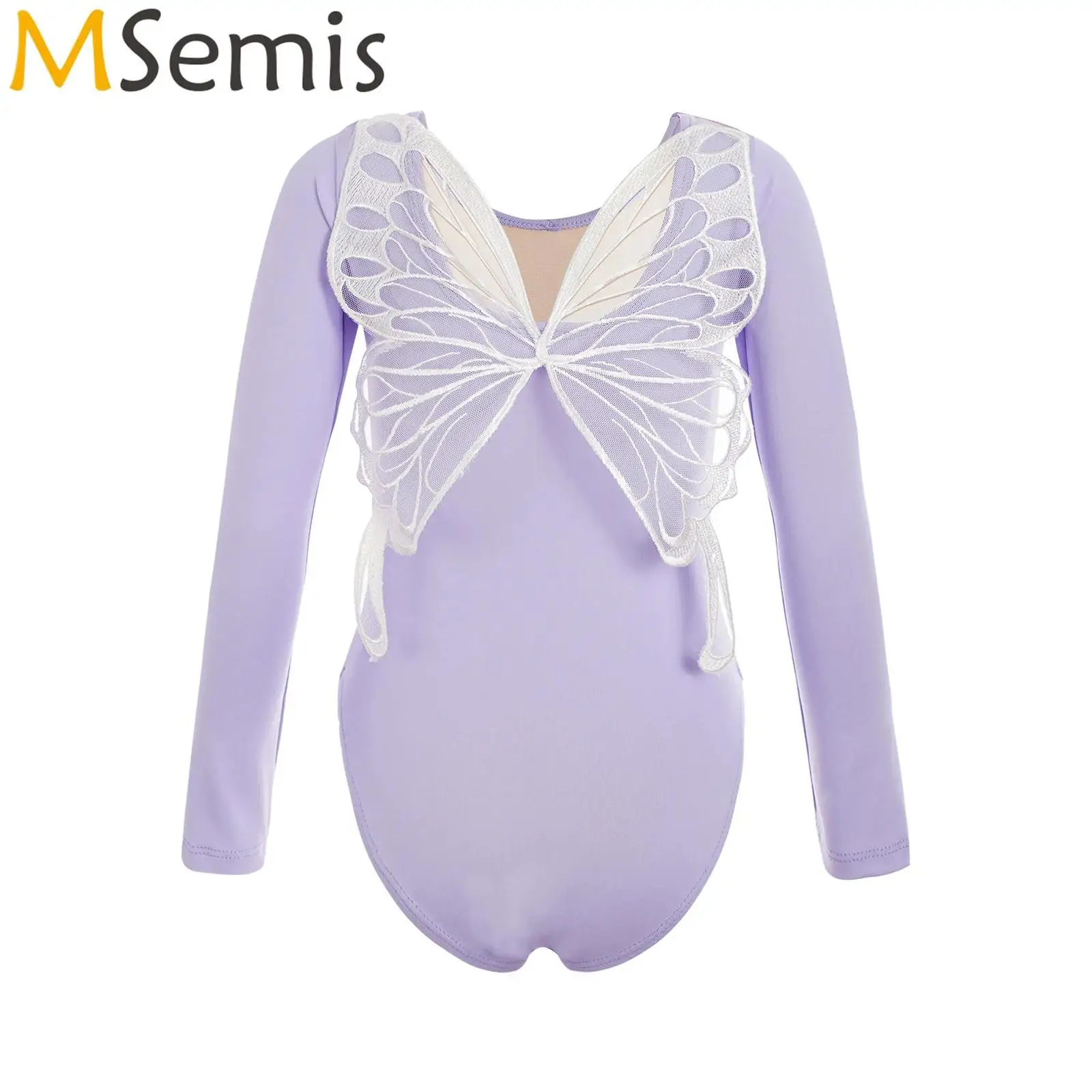 

Kids Girls Leotard Ballet Gymnastic Dance Costumes Bodysuit Long Sleeve Jumpsuit Ballet Ballerina Training Performance Dancewear