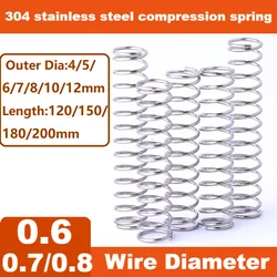 Return spring wire diameter 0.8mm,304 stainless steel Y-type compression spring,OD 6mm/7mm/8mm/10mm/12mm,3pcs