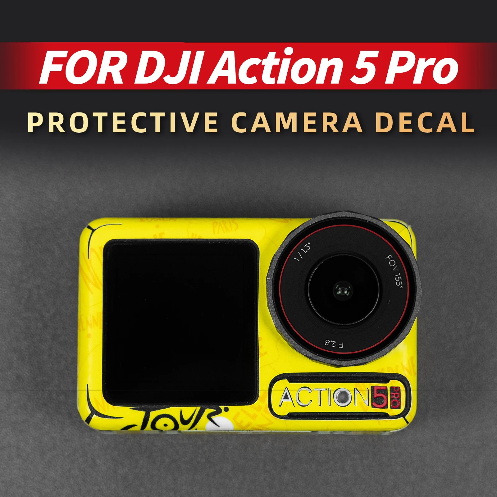 Suitable for DJI Action 5 Pro High-Clarity Protective Film Perfect Fit Anti-Scratch Wear-Proof Motorcycle Accessory Custom Decor
