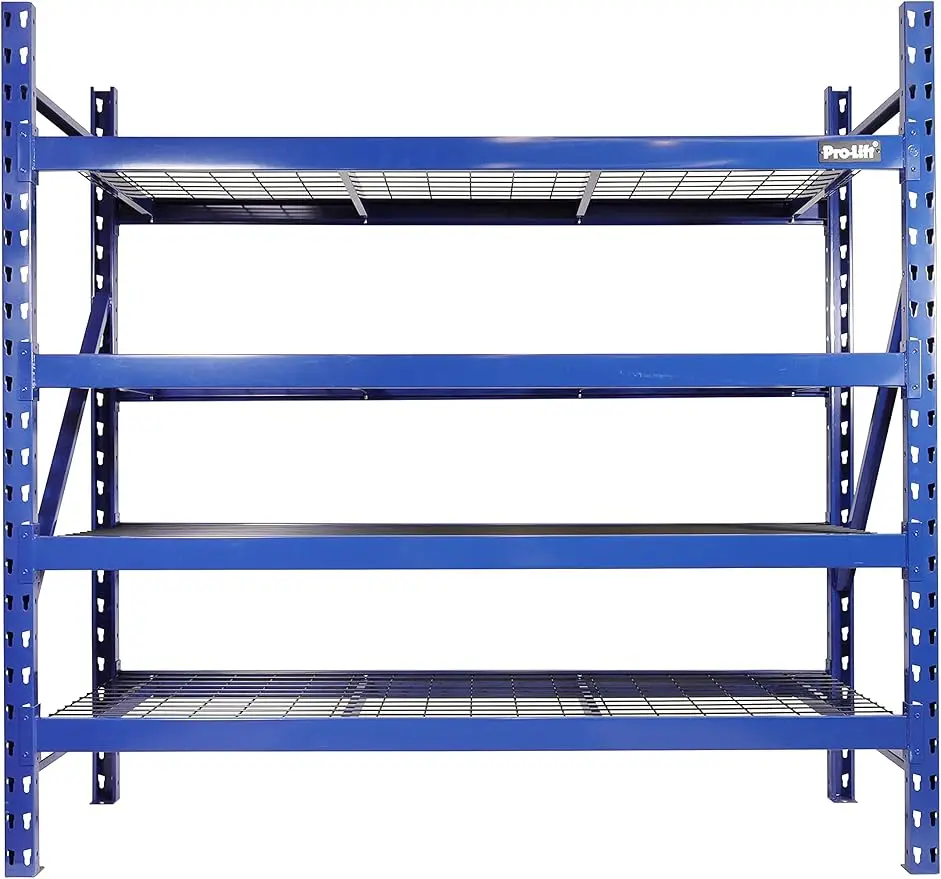 

Garage Storage Shelves - Heavy Duty 4-Tier Adjustable Metal Wire Shelving Units with 8000 lbs Total Capacity for Garage Basement