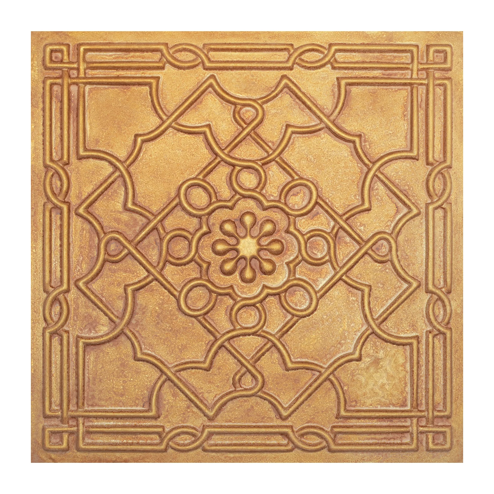 

Faux finish distressing ceiling tiles Art deco style ceiling panels for Cafe Club Salon10pcs PL09 Vintage brown gold PAINTSDECOR