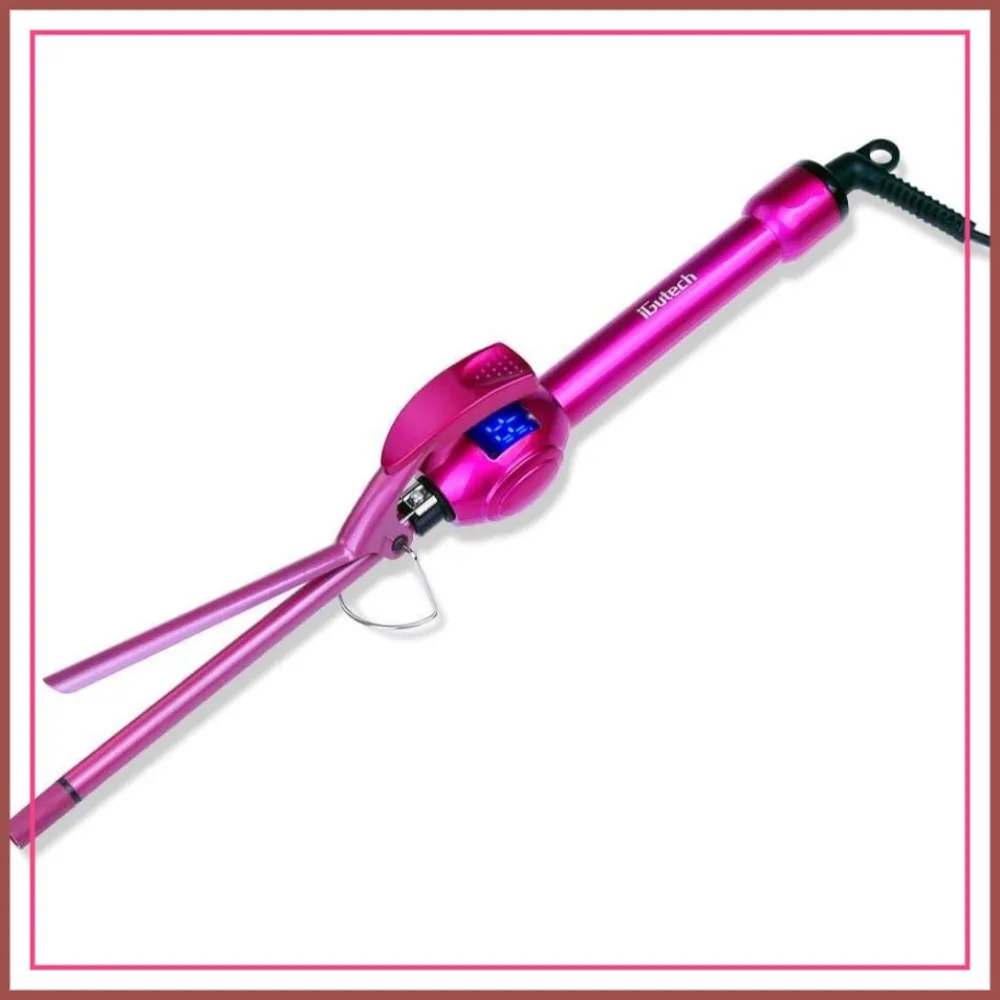 

Керамическая плойка для завивки волос 9 мм для плотных локонов, регулируемая температура с ЖК-дисплеем