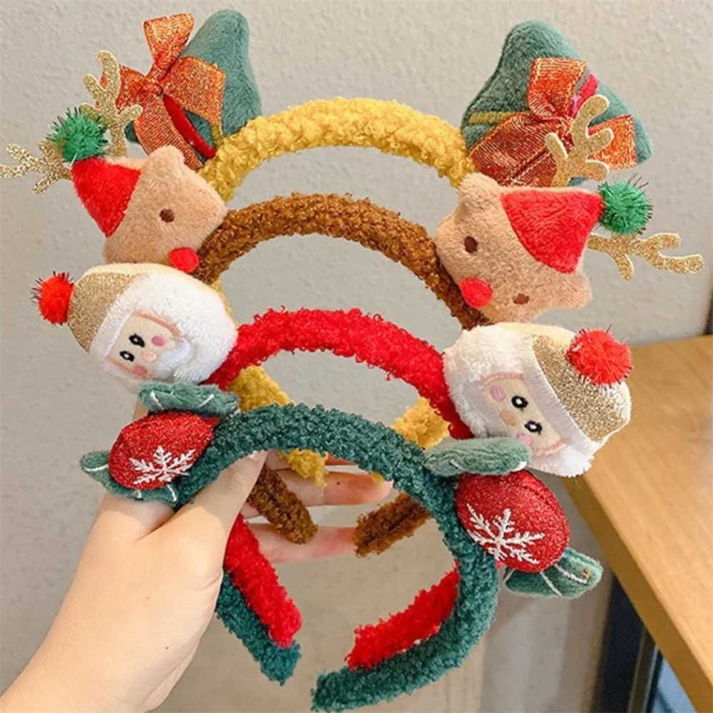 Christmas Supplies Snowman Elk Christmas Headband Kids Adult Plush Christmas Dress Up Headband Autumn/Winter Hairpin 2025